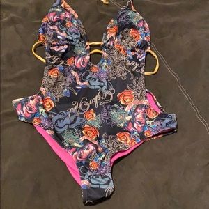 Echo Red Vintage Swim Suit One Piece